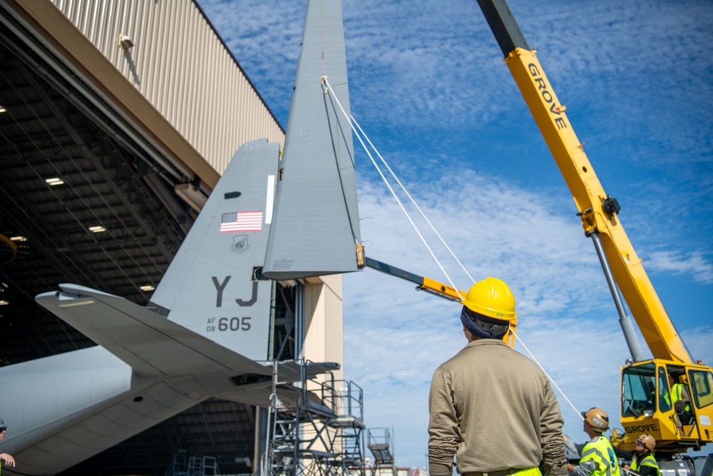C-130J Super Hercules Rudder Removal