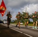 Marines with Camp Blaz participate in the 249th Marine Corps Birthday Ball run