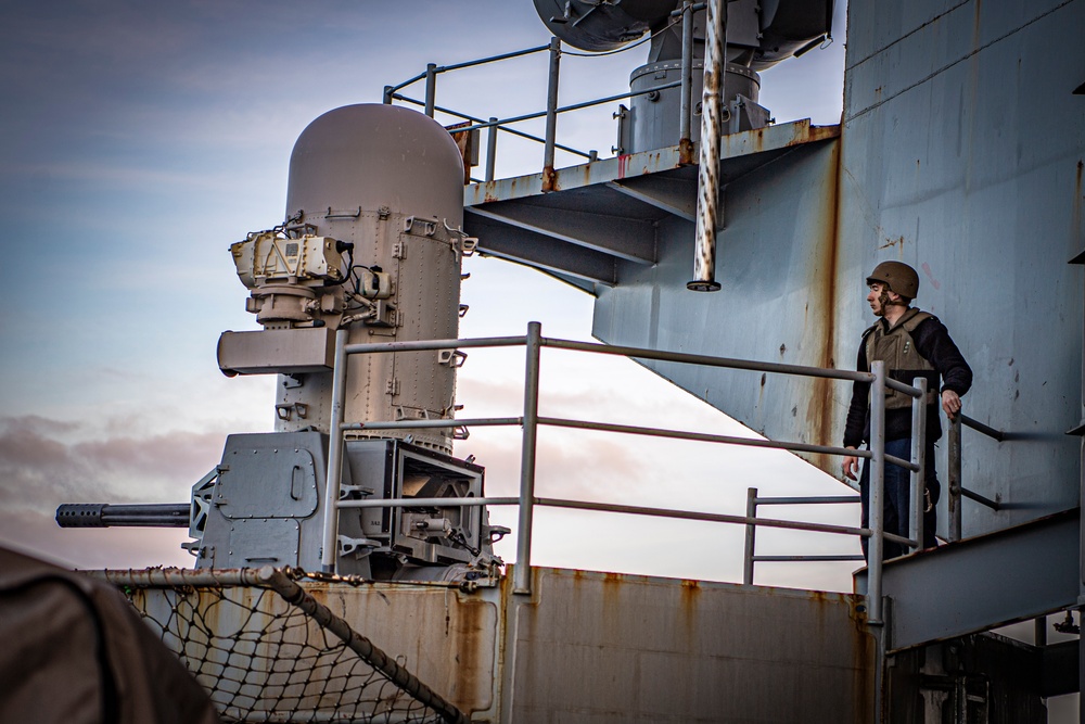 Nimitz Conducts a Phalanx close-in Weapons System Test Fire