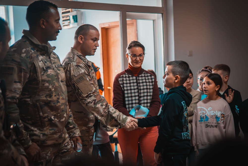 U.S. Army Firefighters Deployed to Romania Inspire Local Students During School Visit