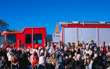 U.S. Army Firefighters Deployed to Romania Inspire Local Students During School Visit