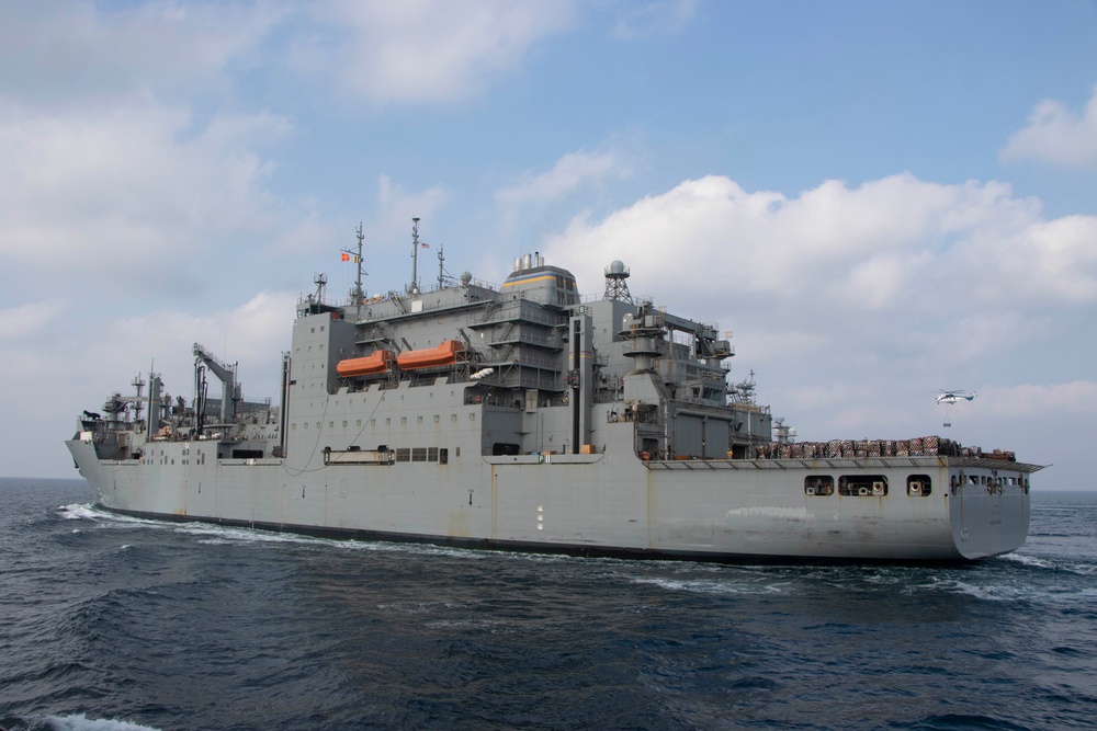 Frank E. Petersen Jr. conducts replenishment-at-sea