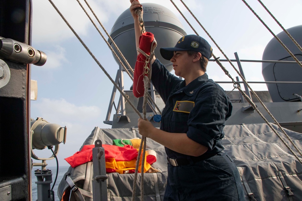 Frank E. Petersen Jr. conducts replenishment-at-sea