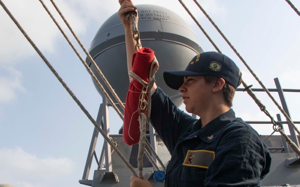 Frank E. Petersen Jr. conducts replenishment-at-sea