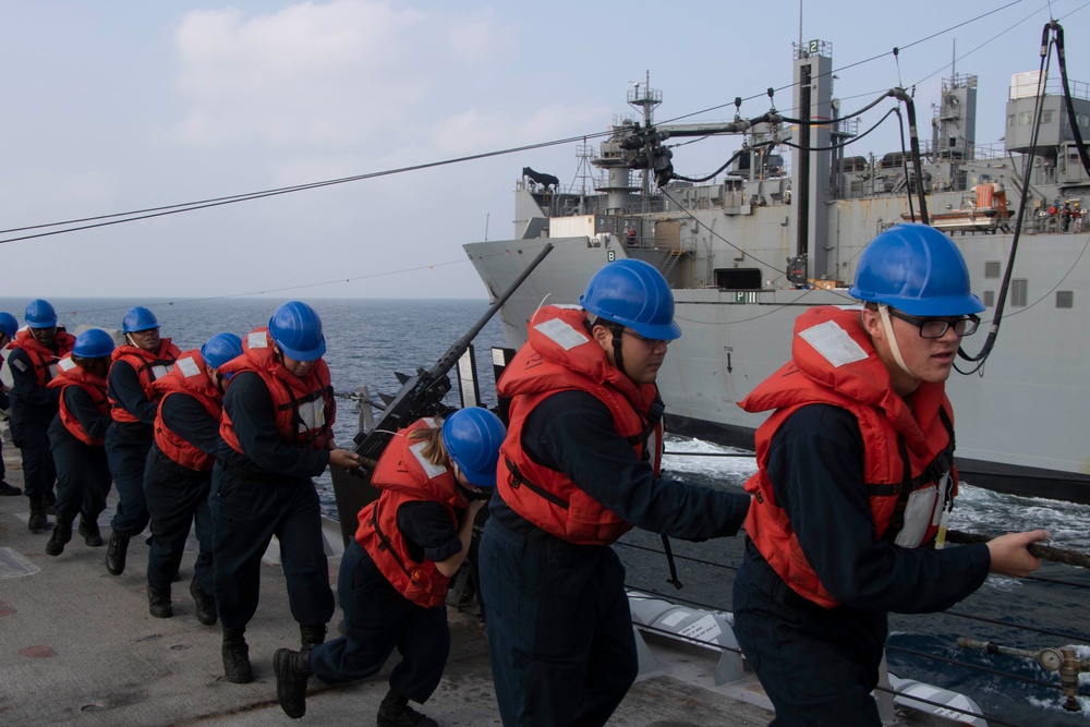 Frank E. Petersen Jr. conducts replenishment-at-sea