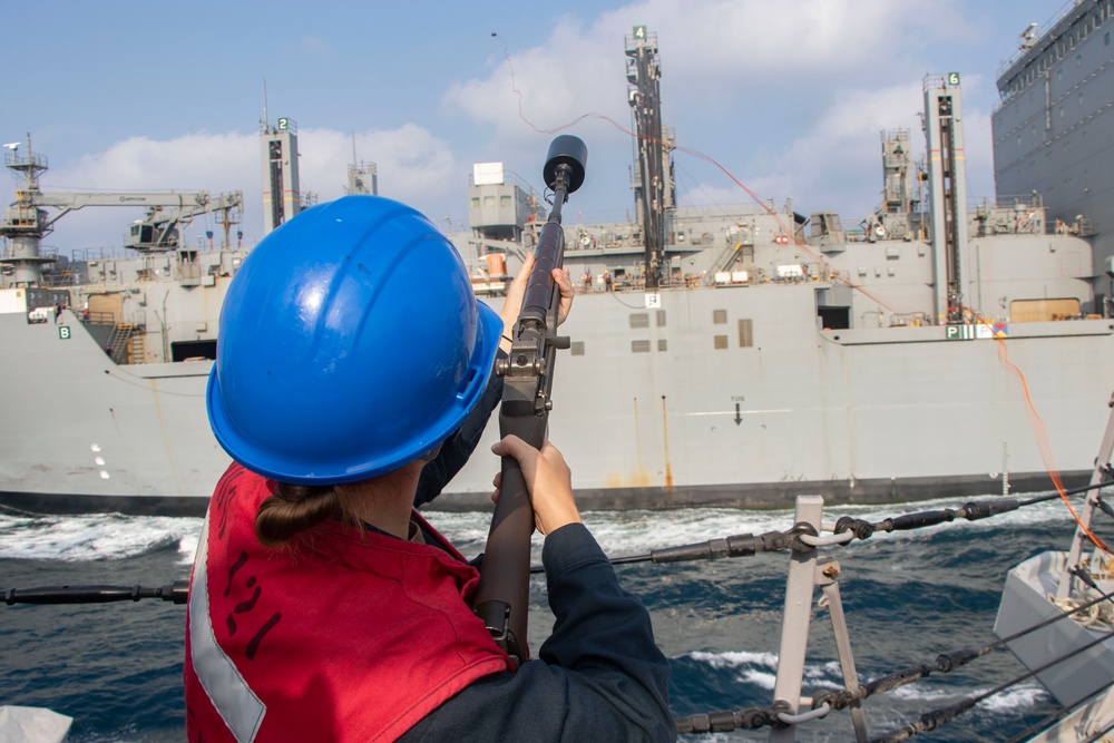 Frank E. Petersen Jr. conducts replenishment-at-sea