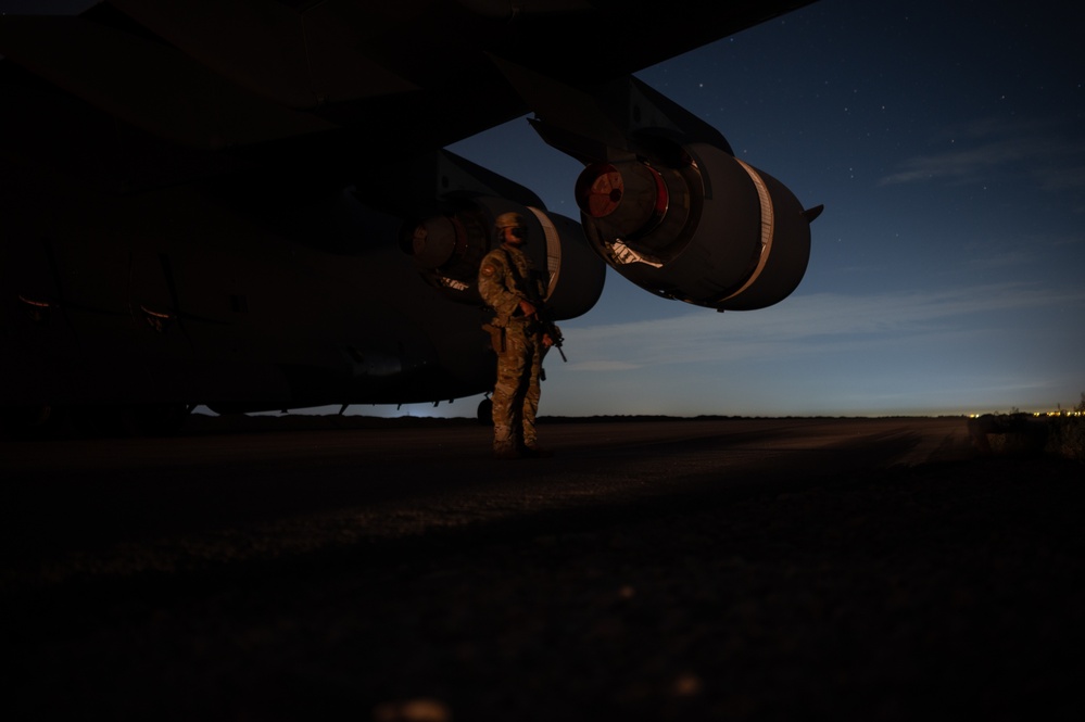 U.S. C-17 Moves troops and cargo throughout CENTCOM