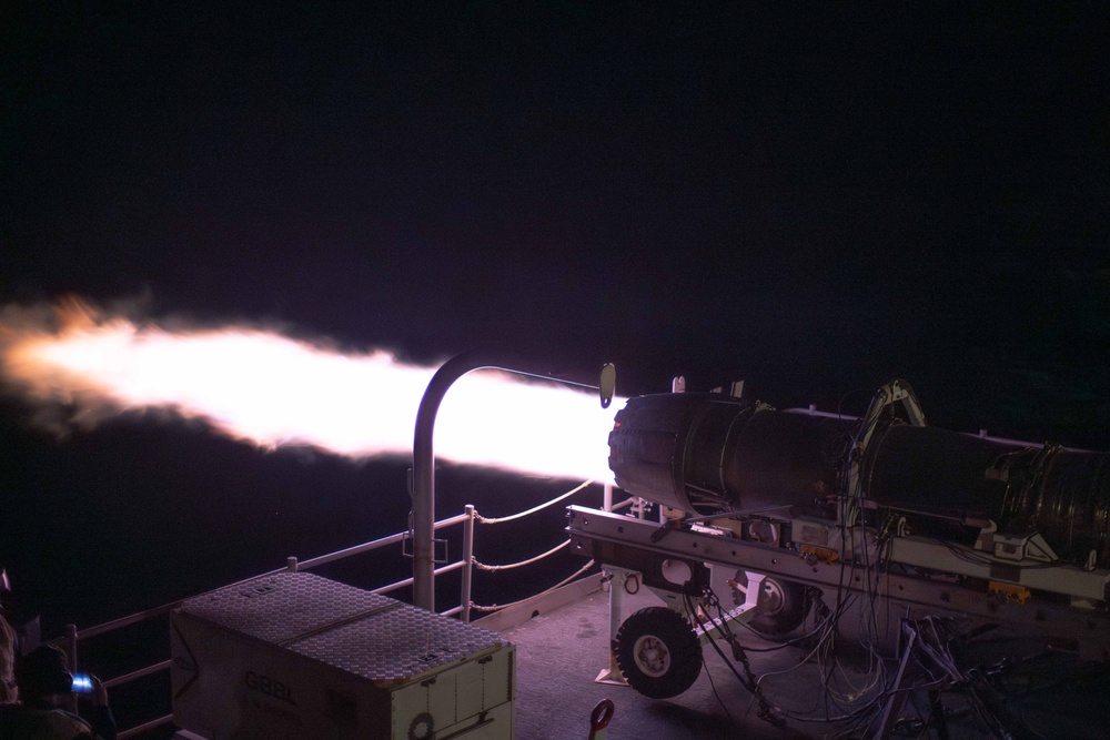 AIMD Sailors prepare and test jet engine aboard USS George Washington