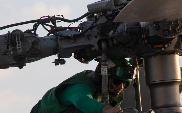 Frank E. Petersen Jr. conducts flight quarters