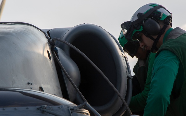 Frank E. Petersen Jr. conducts flight quarters