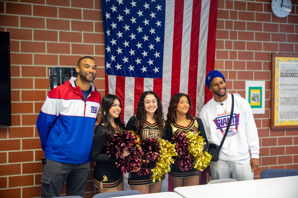 Former NFL Stars visit with Students in Vilseck