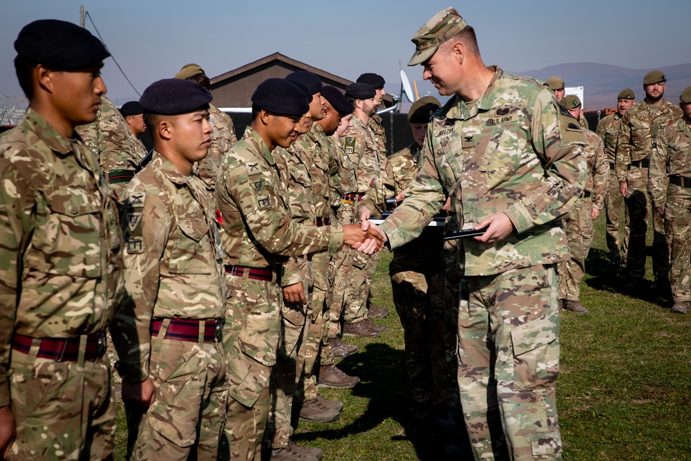 KFOR Award Ceremony Held for British Strategic Reserve Forces