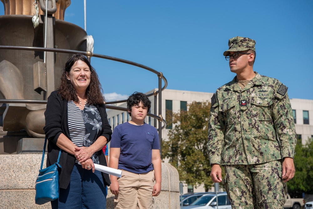 NMRTC, Bethesda Sailor's reenlistment ceremony