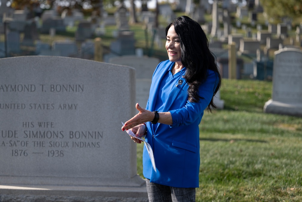 Arlington National Cemetery and the United States Mint Hold a Remembrance Ceremony for Zitkala-Ša in Section 2