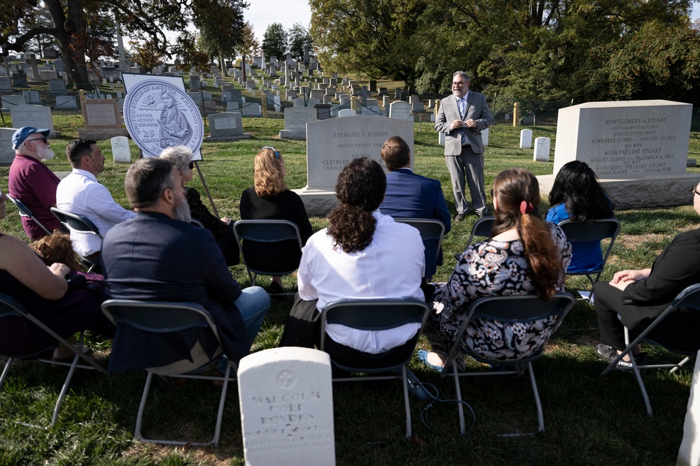 Arlington National Cemetery and the United States Mint Hold a Remembrance Ceremony for Zitkala-Ša in Section 2