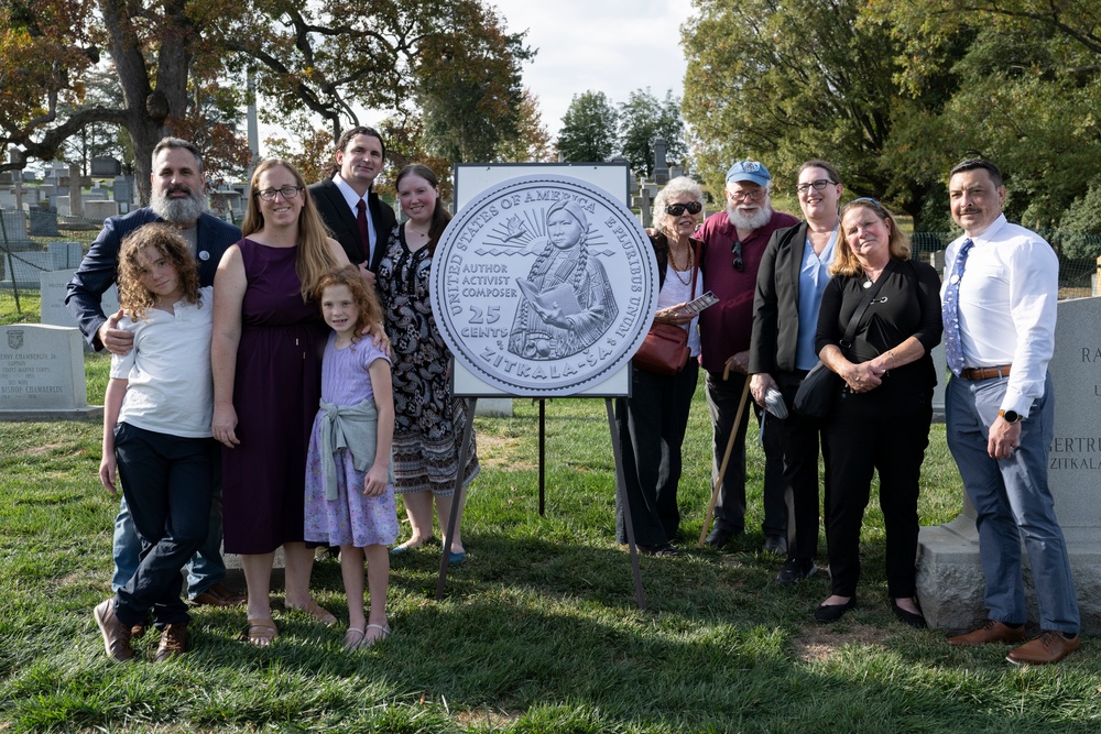 Arlington National Cemetery and the United States Mint Hold a Remembrance Ceremony for Zitkala-Ša in Section 2