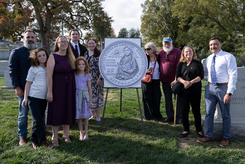 Arlington National Cemetery and the United States Mint Hold a Remembrance Ceremony for Zitkala-Ša in Section 2