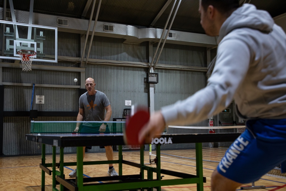 Camp Bondsteel MWR Holds a Multinational Ping Pong Tournament