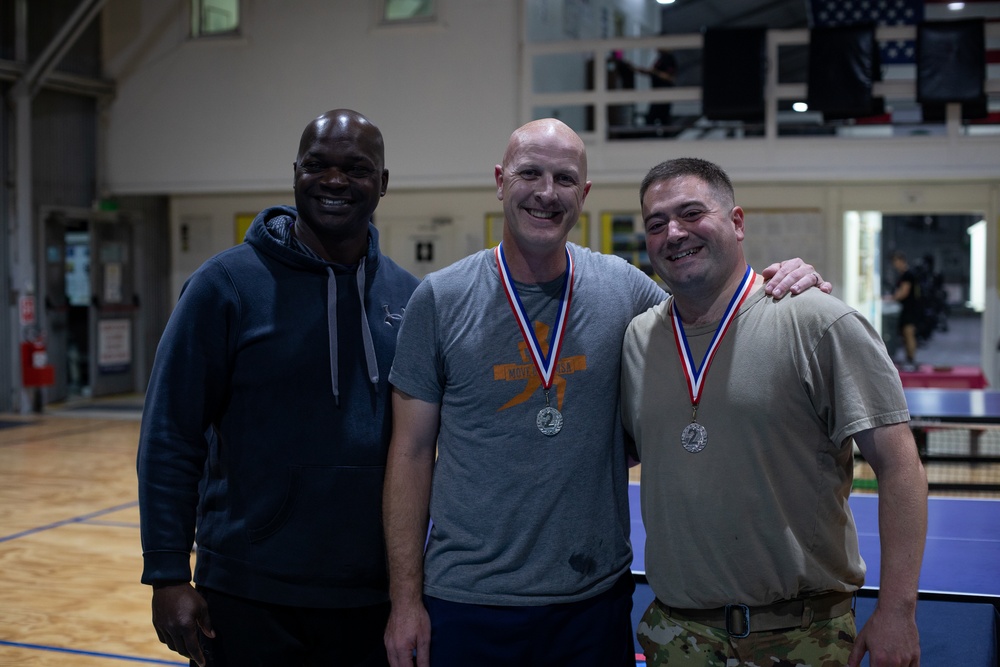 Camp Bondsteel MWR Holds a Multinational Ping Pong Tournament