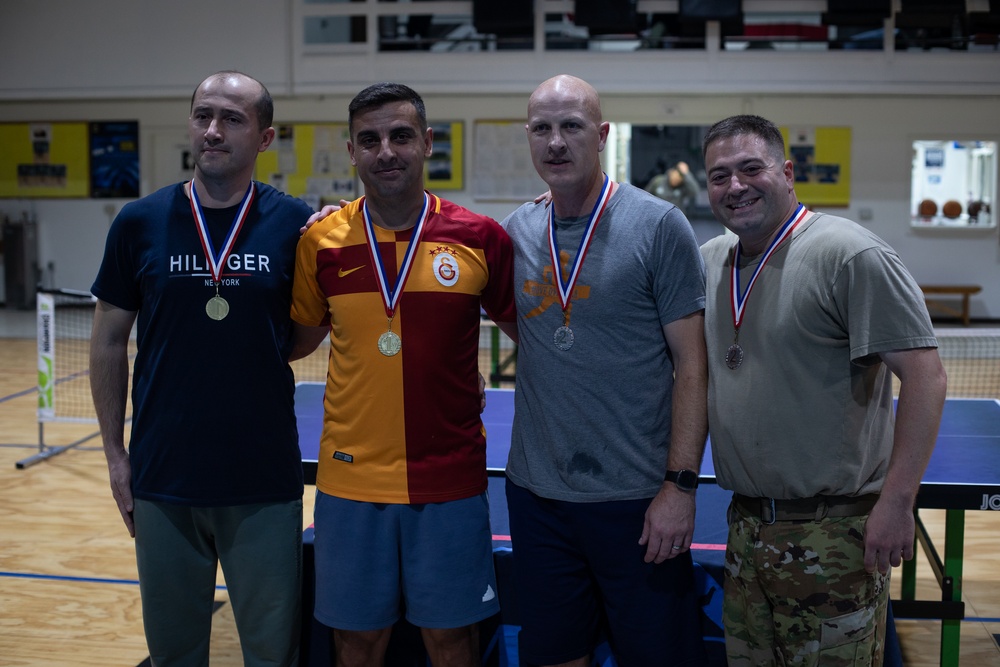 Camp Bondsteel MWR Holds a Multinational Ping Pong Tournament