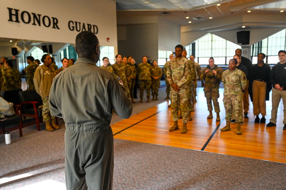 90 MW Base Honor Guard members coined