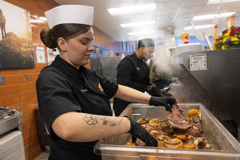 2nd Marine Logistics Group Celebrates 249th Marine Corps Birthday at French Creek Mess Hall