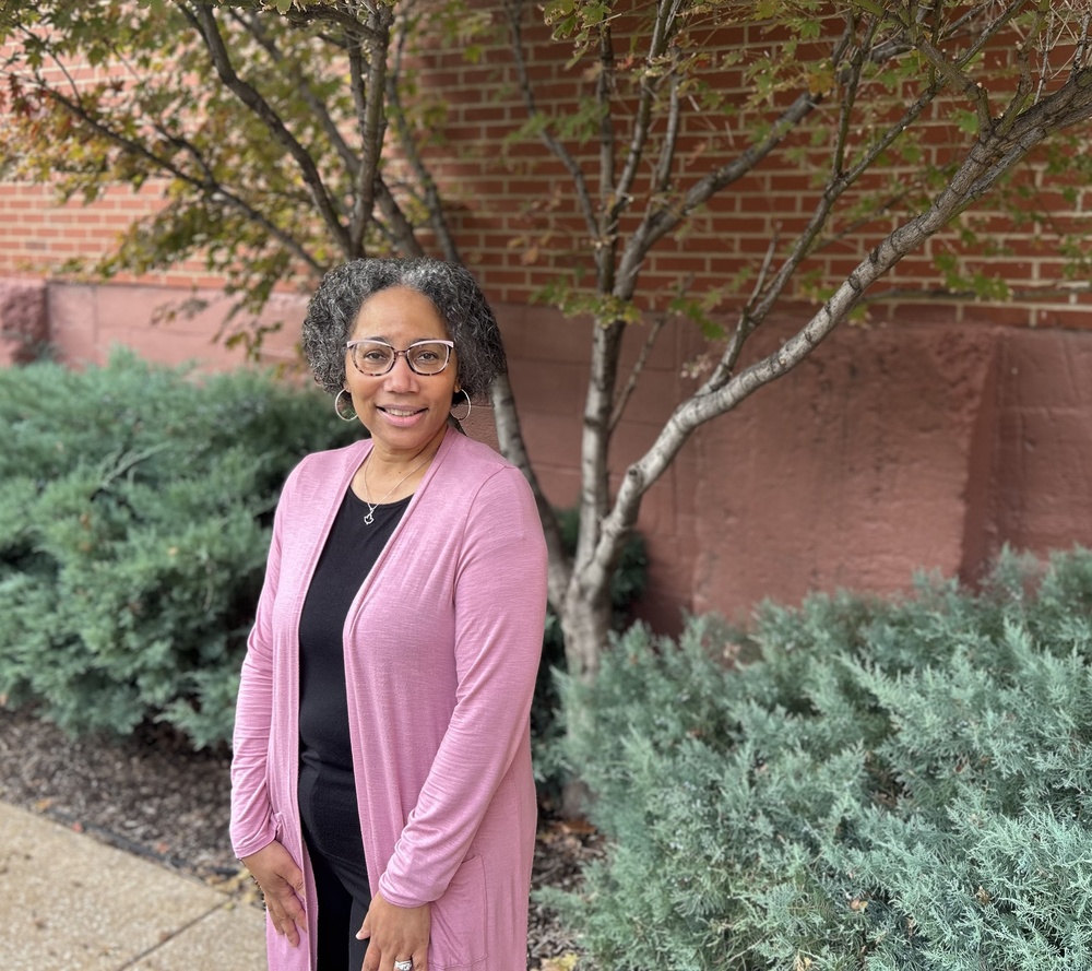 Standing tall and proud, Beverly Youngblood, Equal Employment Opportunity specialist for the U.S. Army Corps of Engineers