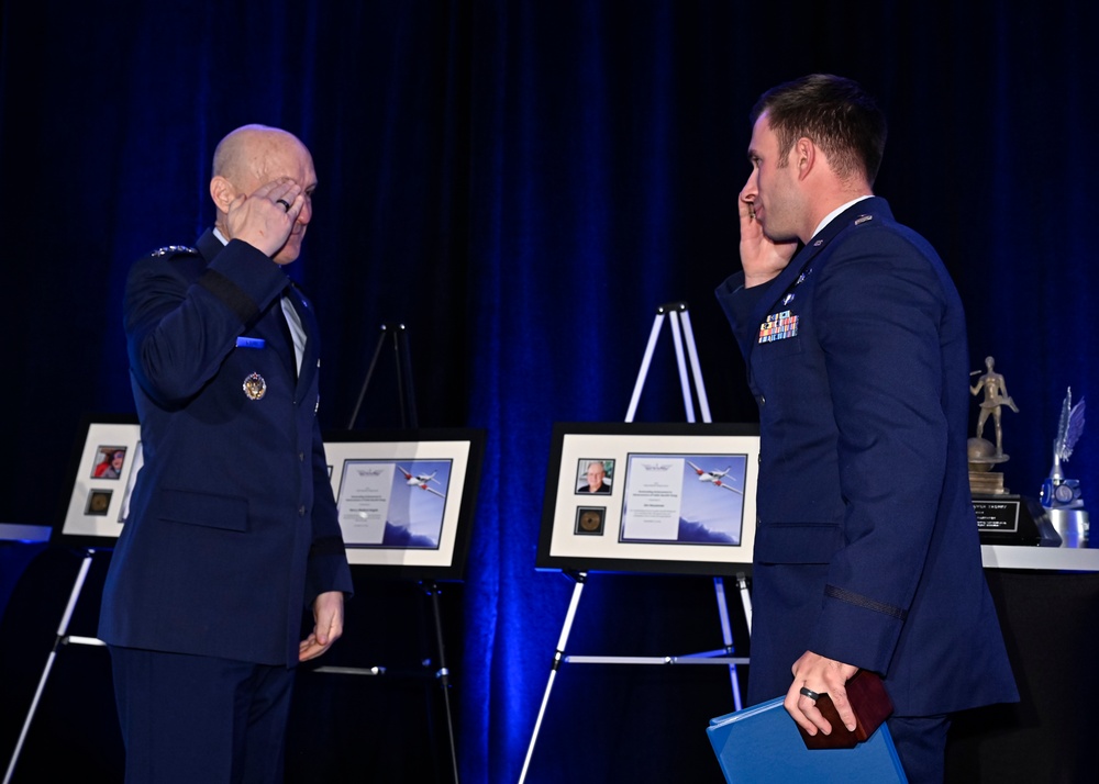 CSAF Allvin presents Mackay Trophy