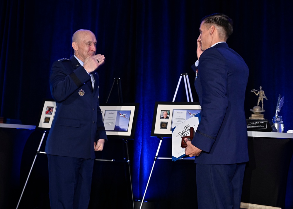 CSAF Allvin presents Mackay Trophy