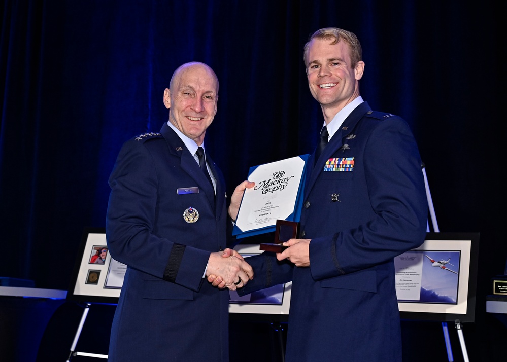 CSAF Allvin presents Mackay Trophy