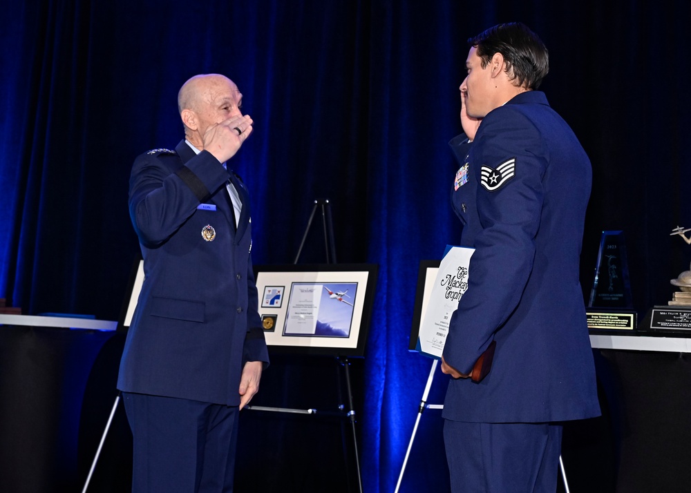 CSAF Allvin presents Mackay Trophy