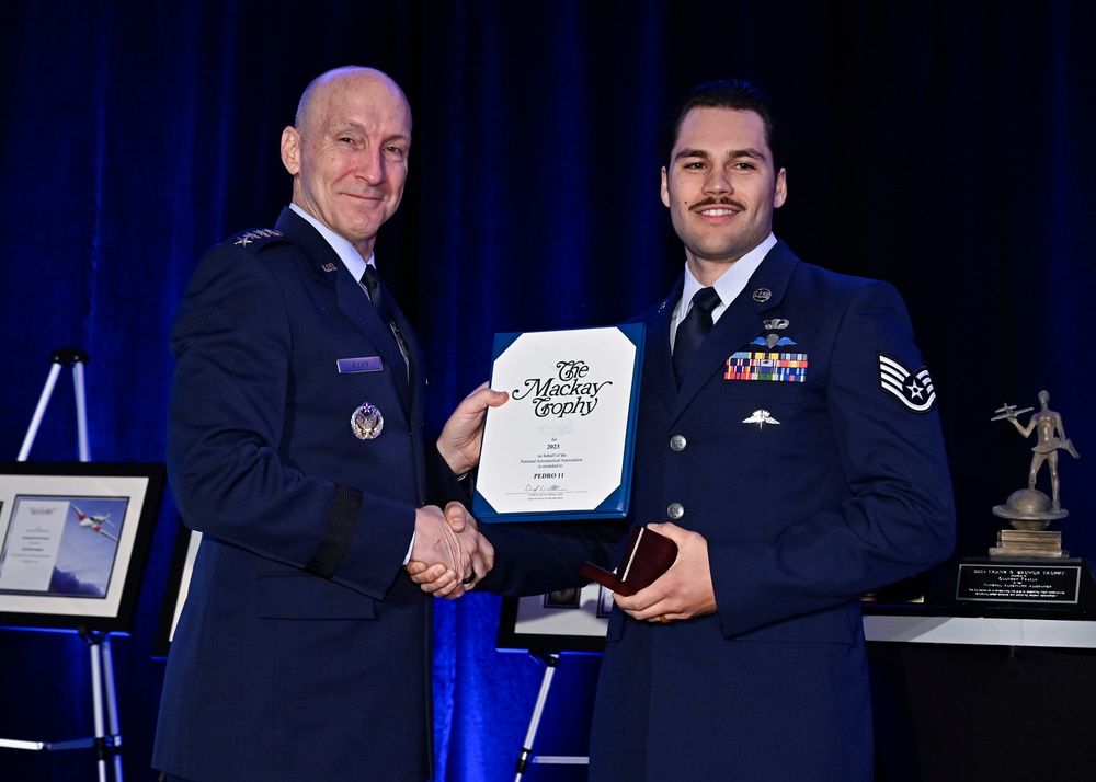 CSAF Allvin presents Mackay Trophy