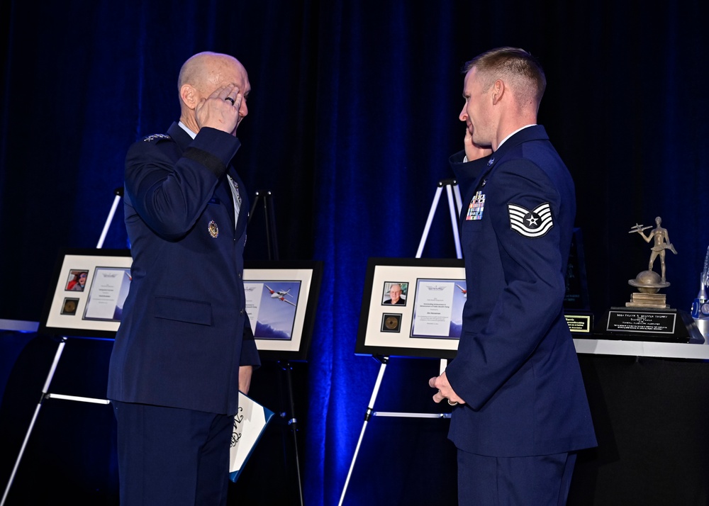 CSAF Allvin presents Mackay Trophy