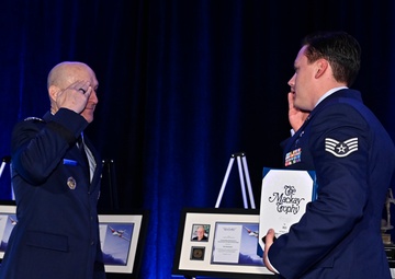 CSAF Allvin presents Mackay Trophy