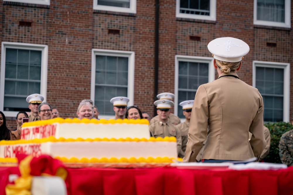 U.S. Marine Corps 249th Birthday Cake Cutting Ceremony at Quantico