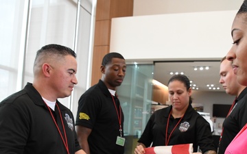 Recruiters support flag retirement ceremony