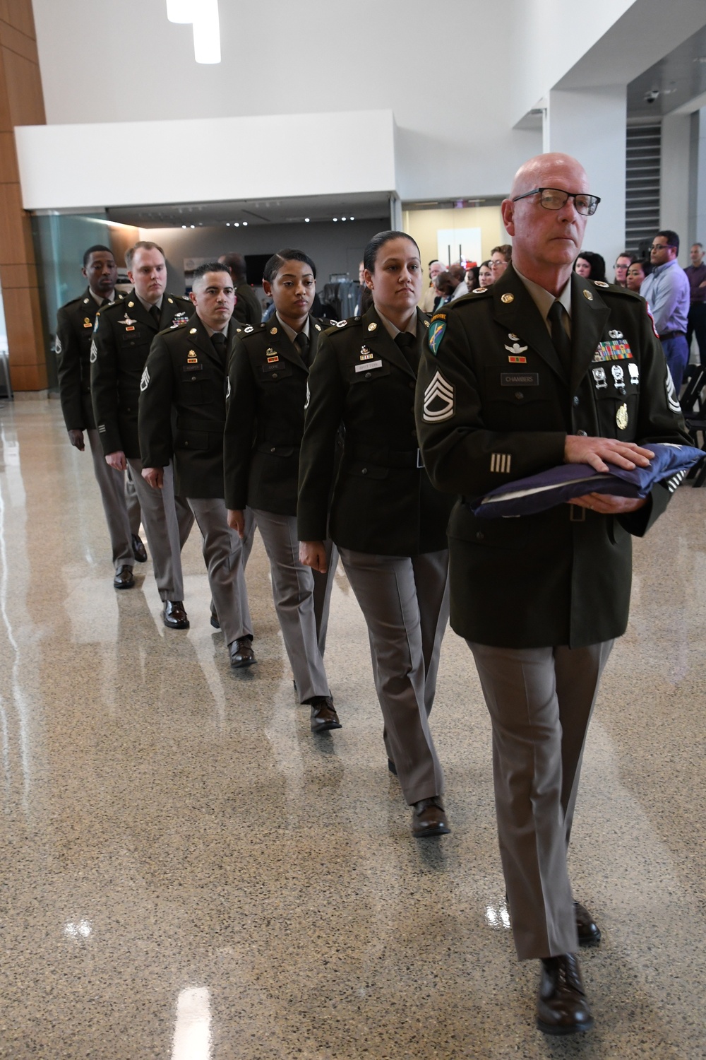 Recruiters support flag retirement ceremony