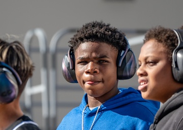 Von Toble Middle School students tour Nellis Air Force Base