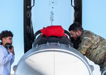 Von Toble Middle School students tour Nellis Air Force Base