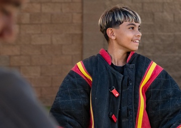 Von Toble Middle School students tour Nellis Air Force Base