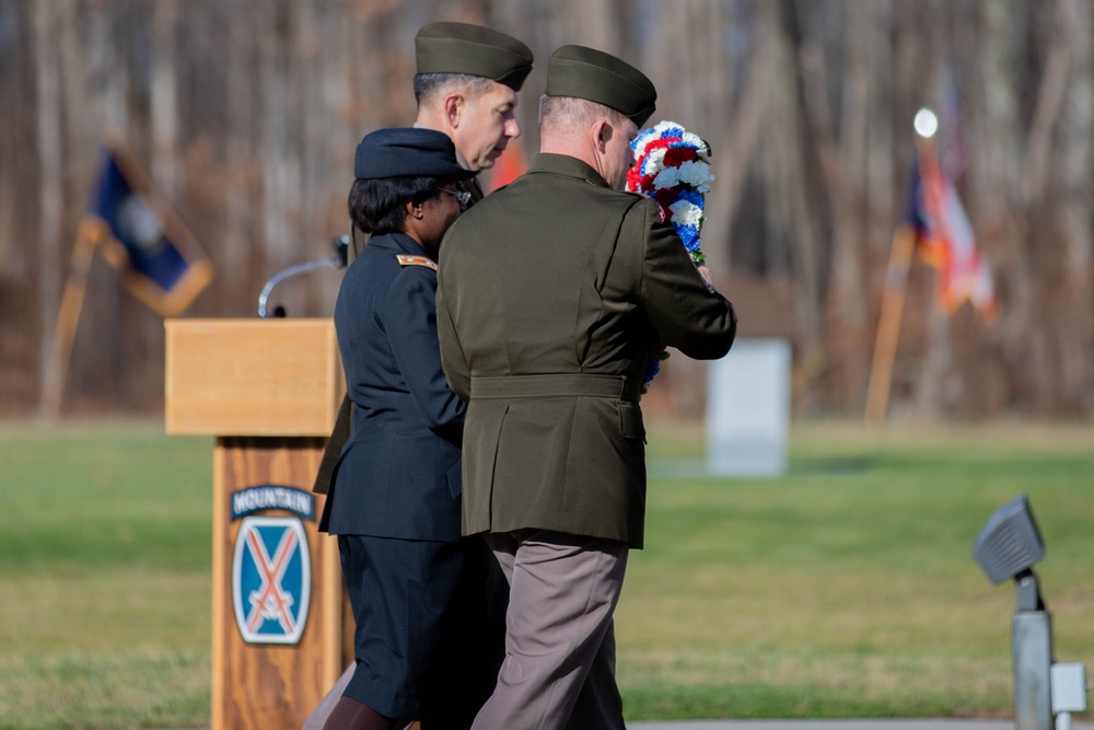 10th Mountain Division Honors Veteran's Day with Wreath Laying Ceremony