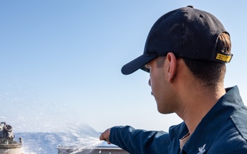 Fresh Water Wash Down Aboard the USS Cole