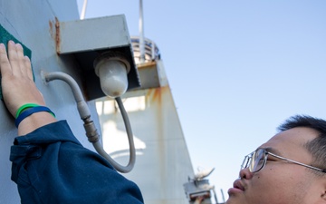 Fresh Water Wash Down Aboard the USS Cole