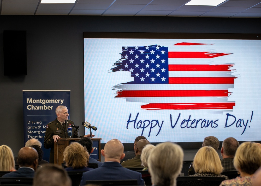 Alabama Guard adjutant general speaks at Montgomery Chamber Veterans Day ceremony