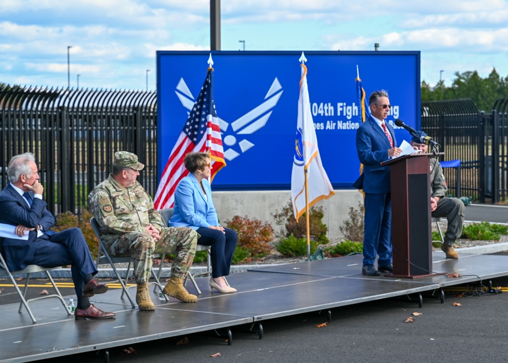 104th Fighter Wing holds Ribbon Cutting ceremony for Minuteman Gate