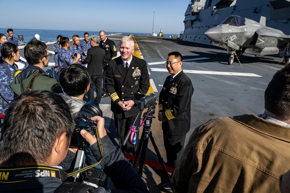 JMSDF and 3rd Fleet Press Conference on JS Kaga