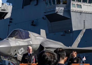 JMSDF and 3rd Fleet Press Conference on JS Kaga