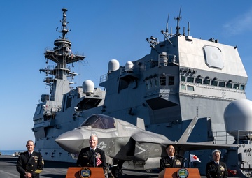 JMSDF and 3rd Fleet Press Conference on JS Kaga