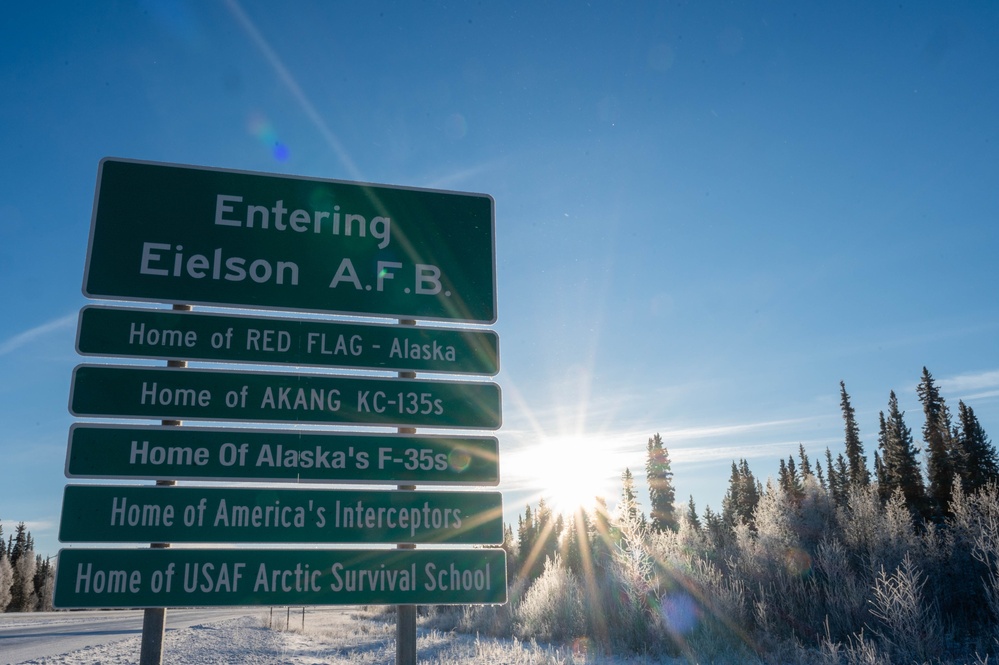 Eielson Air Force Base Welcome Sign