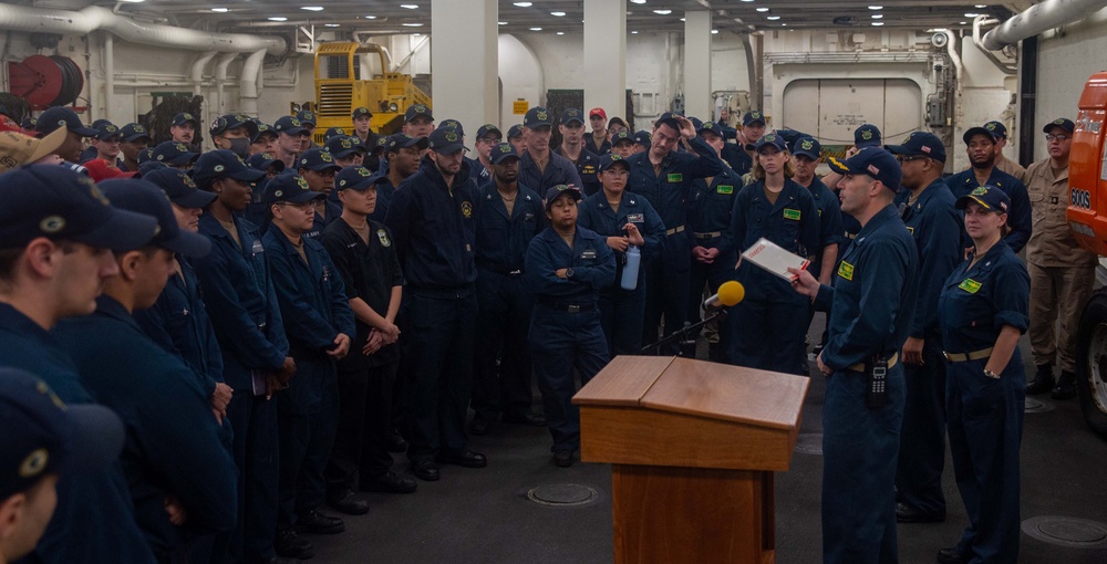 CO’s Call and Awards on the USS Green Bay